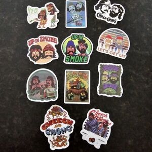 11 Cheech & Chong stickers (approx. 2" each)
